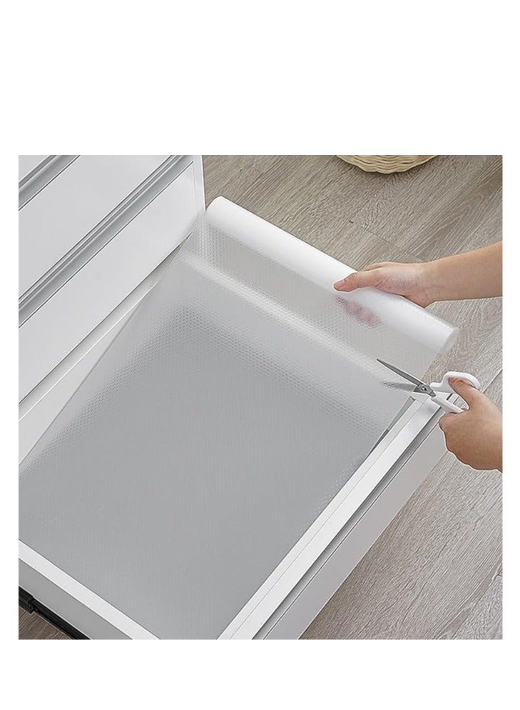 مفرش طاولة قابل للتحرك للارفف وادراج مطبخ من ولبين ( 5 متر) مفرش طاولة قوي مقاوم للماء للحمام والثلاجة، نسيج متعدد الاغراض ، استات فينيل الايثيلين - Image 1